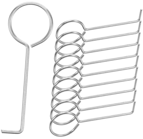Tofficu 10Pcs Stainless Steel Floor Drain Hooks Bathroom Drain Lifting Tool for Shower Tub Sink Grate Removal Efficient Hair and Debris Cleaner with Protective Case