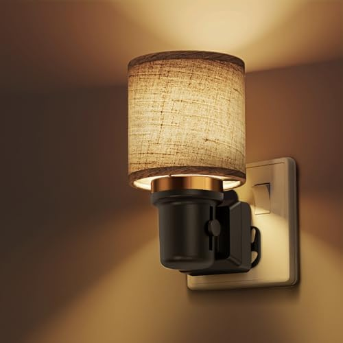 LOHAS-LED Night Light Plug in Wall with Dusk to Dawn Photocell, LED Night Lamp with White Cylindrical Dimmable Socket Light,3000K Warm White 1W LED Nightlight for Hallway,Bedrooms and Stair Toddler