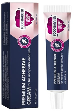 Thermoplastic Denture Adhesive,Strong Hold Denture Adhesive Gel for False Teeth,Comfortable Non-Glue DentureAdhesive Cream,Denture Repair Kit & False Teeth Adhesive,Refits & Tightens Loose Dentures