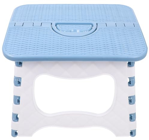 DOITOOL Sgabello da Pesca in Plastica Resistente Pieghevole Portatile Maniglia Piccolo Sgabello Pieghevole per Adulti, per Campeggio, Escursioni, Barbecue e Giardinaggio