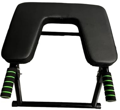 Hopfällbar Yoga Huvudstående Bänk, Fötter Upp Tränare Huvudstående Pall, Yoga Inversion Stol Med Handtag, 551lb Kapacitet, For Balkonger Kontor Gym(Black)