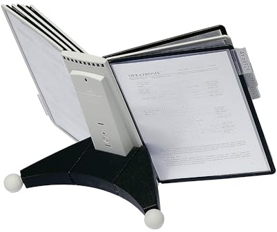 Durable | Modultischständer SHERPA | Komplettset aus Halter und Sichttafeln DIN A4 | 10 Tafeln