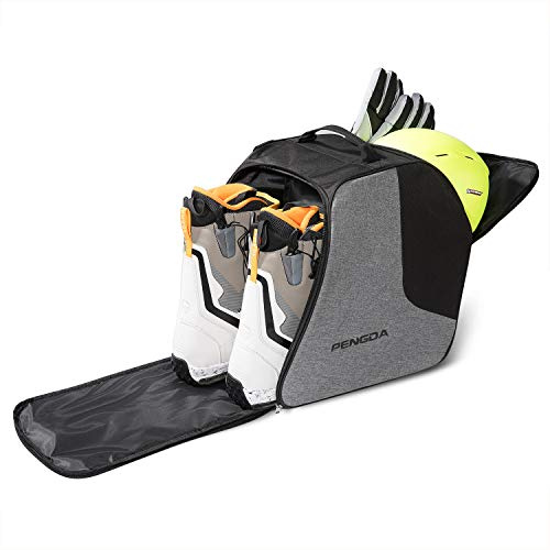 PENGDA Bolsa para Botas de esquí, Botas de esquí y Snowboard, Bolsa Impermeable para Botas de Viaje para Cascos de esquí, Gafas, Guantes, Ropa de esquí y Almacenamiento de Botas (2 Compartimentos