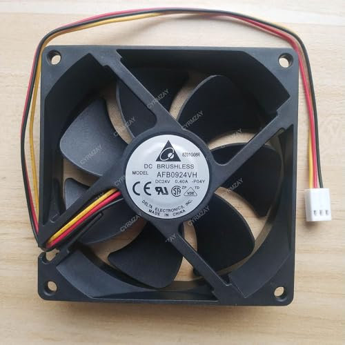 CYRMZAY Ventilador Compatible para Delta AFB0924VH 9 cm 92 x 92 x 25 mm 9225 24 V 0,40 A Caja axial Ventilador de refrigeración