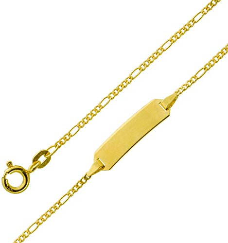 Ch.Abramowicz Gravur Armband ID Gold 333 8 Karat poliert massiv 14
