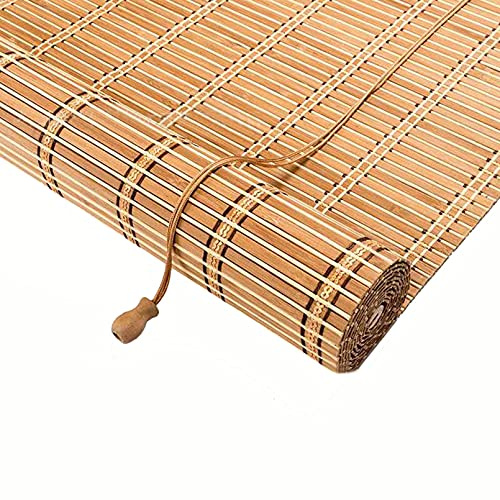 Store à Rouleau en Bambou Naturel,Store Enrouleur Exterieur,Store en Bois de Qualité Supérieure pour Portes de Fenêtres de Cuisine,Stores en Bambou,70% Panne D'électricité (45x100cm/18x39in)