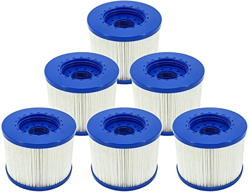 JEFFEL Filtro Spa Infinite a Avvitare, cartuccia filtro a vite per Spa gonfiabile, senza viti, 60 mm, cartuccia filtro per Spa, compatibile per Cosy Spa, Clever Spa e Plus (6 pezzi)