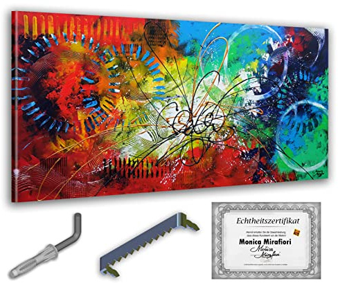 Monica Mirafiori I 100% HANDGEMALT I Gemälde Hoffnung 120x60cm | Gemälde Handgemalt | Acrylgemälde | Sehr Großes Acrylbild I Moderne Kunst I Kunstbilder