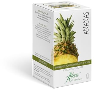 Aboca Ananas Fitocomplesso Totale 50 Opercoli - Integratore con Bromelina - Utile per Contrastare gli Inestetismi della Cellulite e per la Fisiologica Funzione Drenante
