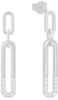 s.Oliver S.Oliver Damen-Ohrhänger 925er Silber 22 Zirkonia