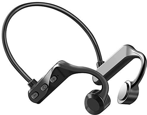 Cuffie Bluetooth 5.0,Cuffie a conduzione ossea,auricolari Bluetooth a conduzione ossea, auricolari sportivi con microfono,IPX7 Impermeabili,per ciclismo, palestra, guida