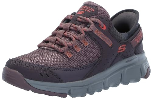 Skechers Mujer Summits At 180147 Zapatillas, Burgundy Synthetic/Mesh/Multi Trim, 38 EU