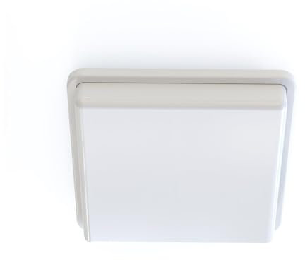 Licht-Erlebnisse Badezimmerlampe mit Bewegungssensor IP44 2-flammig E27 Weiß B: 25 cm H: 6,5 cm klein Modern Deckenleuchte mit Bewegungsmelder Badlampe Decke