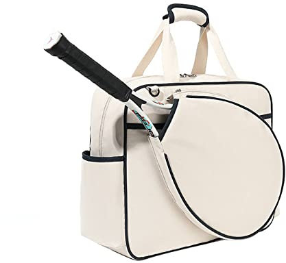 SerendipitousWhisper Tennisrucksack mit großer Kapazität,Leichte wasserdichte Badmintonschläger-Tennisschlägertasche mit Fach,Tennistasche für Männer und Frauen,Sport-Umhängetasche für Tennis