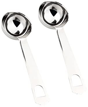 PRETYZOOM Cuchara Medidora De Acero Inoxidable 304, 20 Ml, Para Café y Fruta, Herramienta De Cocina Precisa, Para Uso Hogar y Preparación De Bebidas, Pack De 2 Unidades