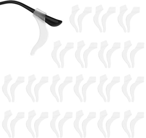 Brillen OhrbüGel Anti Rutsch Silikon GläSer Ohrhaken Gjixni 10 Paar Brillenhalter Weiche Haken Halter Antirutsch Halterung BrillenbüGel Komfort ÜberzüGe BüGelspitzen für Sonnenbrillen(Transparent)