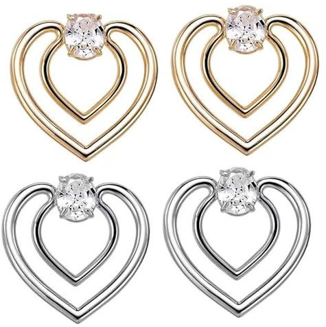 HREDZEO Clip d'Anneau D'Écharpe,4 Pcs Forme de Coeur Boucle de Foulard Bouton D'Écharpe En Soie Boucle D'Écharpe Décorative pour Femmes Filles Vêtements Accessoires Décoratifs