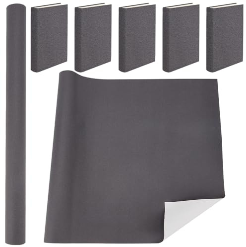 craspire 110x42cm Stoff Buchumschläge Zum Buchbinden Stoffoberfläche Buchumschlag Mit Papierrücken Notizbuchumschläge Grauer Buchstoff Bezugsschutz Buchbindezubehör Für Bücher Alben DIY Scrapbooking
