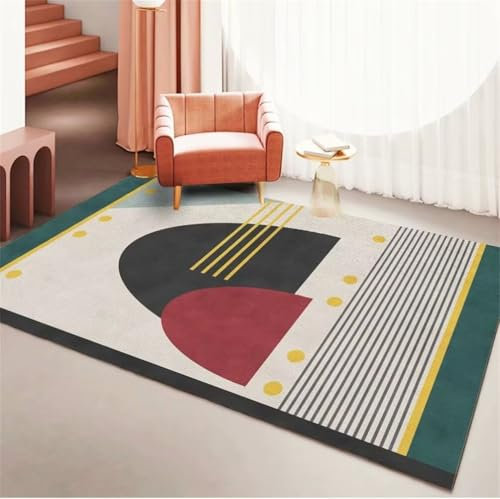 RUGMRZ Kleine Teppiche 60x110CM Teppich haustür jugendzimmer Jungen Grün Grauer moderner minimalistischer Design bequemer Antifouling-Wohnzimmerteppich