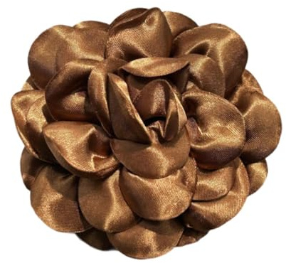 kowaku Blumenbrosche aus Satin, Kamelie, Ansteckblume, Anstecker, Revers, Blume, Haarspange für Bankett, Kleid, Tanz, Hochzeit, Schmuck, Geschenke