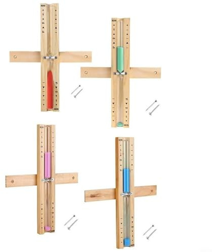 Honseadek Sanduhr für Sauna, 15 Minuten, Holzglas, für Sauna-Essentials, 15 Minuten, Sanduhr, Timer für Yoga, Fitness und Klassenzimmer (für Pink)