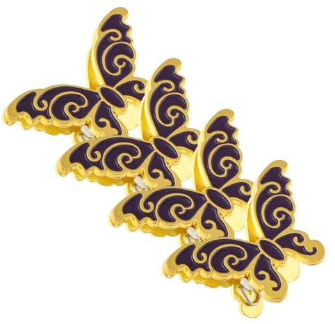 KOMBIUDA Lot de 4 Pinces en Métal, Petits Trombones Multifonctions à Forte Prise, pour Photos, Marque-pages, Bureau et École