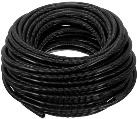QUARKZMAN Gaine De Protection pour Câbles 30M - 10mm, Conduit pour Fils Protecteur De Câbles Gaine Souple Couverture Électrique pour Fils