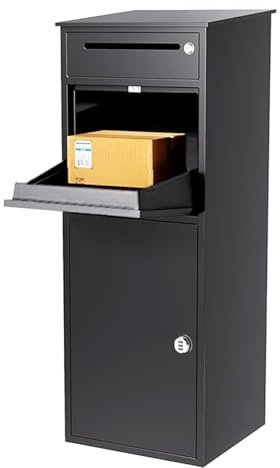 Cassetta for Pacchi Corriere Cassette Postali for Esterno Acciaio Zincato con Serratura a Codici capacità Carico 50 kg for Portineria e Reception(110cm/43in)