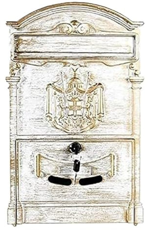 Cassetta delle lettere con serratura a parete con serratura di sicurezza, cassetta delle lettere creativa retrò per uso esterno, cassetta delle lettere per posta e pacchi