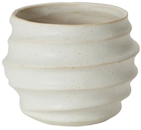 Annastore Blumenübertopf Verve aus Keramik in weiß matt Pflanztopf Blumentopf - Übertopf Keramik - Größe Ø 16,5 cm/H 13,5 cm
