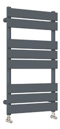 Towel Radiator Bathroom Flat Panel Heated Rail Designer Anthracite Grey Warmer Heating - Height 800mm x Width 450mm (H800 x W450mm)