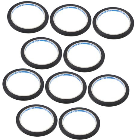 Amosfun 10rollen Abdeckband Schwarz Zum Malen Malerbänder Dünne Für Künstler Farbbänder Mit Klebstoff Zeichenband Mehrzweck-abdeckband Für Innenbereich Und Autolackierungen