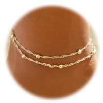 AstraGlam 18K Vergoldete Fußkette Damen Wasserfest & Allergiefrei, Zierliches Fußkettchen Im Trendigen Design, Leicht & Hautfreundlich, Eleganter Goldschmuck Als Geschenk