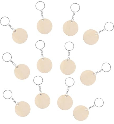 Gadpiparty Holz Schlüsselanhänger Diy Blank Schlüsselanhänger Aus Holz Schlüssel Halter Für Schlüsselbund Taschenschmuck Zum Bemalen Und Individualisieren