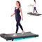 3 en 1 Cinta de Correr Plegable con Inclinación de 8%, 2.5HP Cinta de Correr Electrica para el Hogar Debajo del Escritorio, Control Remoto,Pantalla LED (1-6 KM/H)