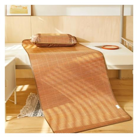 YRCHang Colchoneta Colchón Bambú Estera para Dormir con Funda De Almohada, Alfombra para Dormir De Enfriamiento De Bambú Plegable, Estera para Bambú Natural Transpirable (Size:80CMX190CM,Color:#2)
