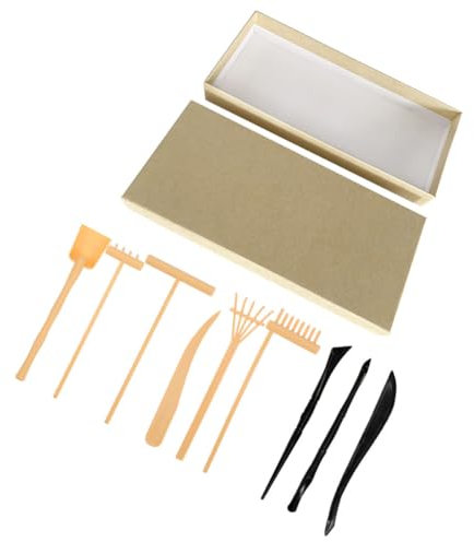 TOYANDONA Râteaux pour Jardin Zen Outils pour Art du Sable Mini-râteaux pour Bureau Outils de Jardin et Bac à Sable