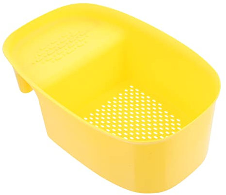 GLEAVI 1pezzi Cestino Scolapiatti Sospensione Per Lavello Cucina Scolapasta Multifunzionale Rete Per Frutta e Verdura Portadrenaggio Compatto Con Liscio Resistente e Pratico Per Uso Domes