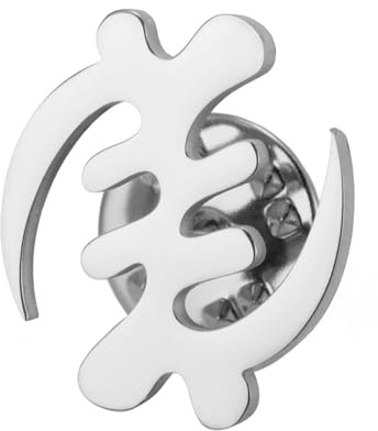 Dreamtimes Gye Nyame Brosche aus hochwertigem Edelstahl mit Adinkra-Symbol – afrikanischer spiritueller Schmuck als Geschenk für Männer und Frauen im traditionellen westafrikanischen Design