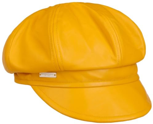 Seeberger Leder Ballonmütze Schildmütze Baker-Boy-Mütze Damencap Ledercap Damen - mit Schirm, Futter Herbst Sommer Frühjahr Winter Frühling-Sommer Herbst-Winter