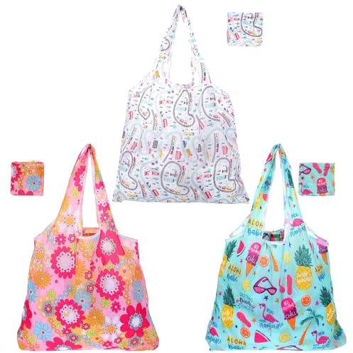 6 Stück Einkaufstasche Faltbar Wiederverwendbare Tragbare Leichte Faltbare Einkaufstaschen Umweltfreundliche Kapazität Einkaufsbeutel Mit Griffen Für Einkäufe Reisen Täglichen Einkauf Loading