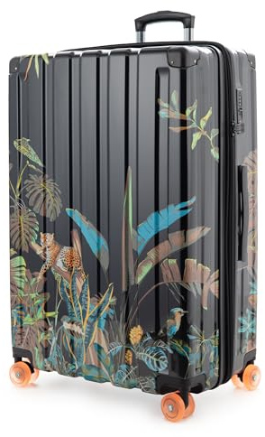 Hauptstadtkoffer Q-Damm Großer Koffer (78 cm) 111-133 L, Design Leopard | ABS-Hartschale · TSA-Zahlenschloss · Erweiterbar · 4 Rollen · Austauschbare Ersatzteile · Aufgabegepäck · Urlaub · 2-3 Wochen