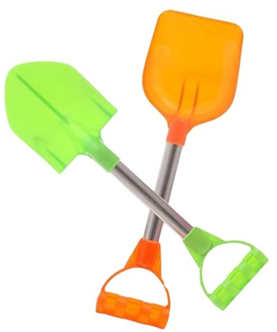 Joygoodta Pelle à Neige pour Enfant, Pelle à Neige pour Enfant Long Manche, Sable de Plage, Jouets pour Creuser, Couleur aléatoire, 2 pièces