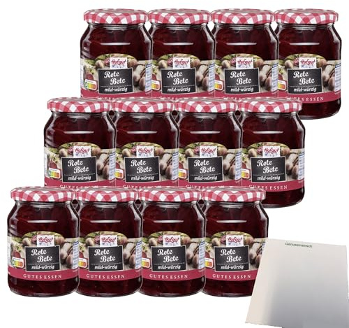 usy Bundle für Hofgut Rote Bete Scheiben VPE (12x370ml Glas) + usy Block