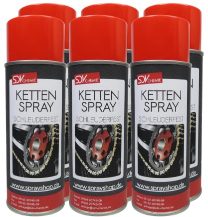 SDV Chemie Kettenspray transparent 6x 400ml | Motorrad, O-Ring, Haftschmiermittel, Kettenschmierstoff