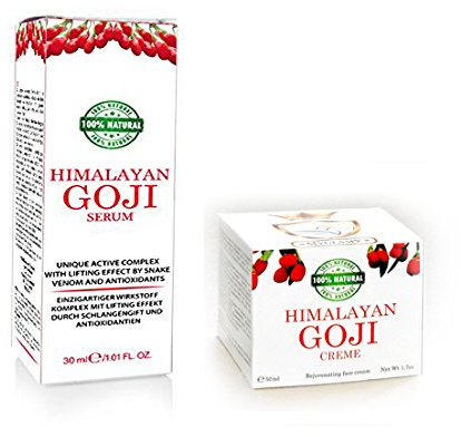 MyGlamy SET GOJI-BEEREN Serum + Gesichtscreme Vegan Hyaluronsäure 100% Naturkosmetik Anti Age Hautpflege (30ml+ 50ml)