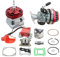 GOOFIT rot 44mm Kolben Zylinder Vergaser Luftfilter zündspule Set Big Bore 53ccm 54cc Top Kit von Für 47cc 49cc 2-takt Motor Tasche Atv Quad Motocross
