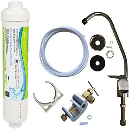Aqualogis Drinking Water Tap Filter Kit System Including Faucet Piercing Saddle Valve 10-15mm Copper Pipe