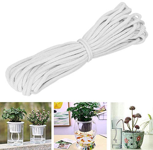 TANCUDER Bewässerungsseil Automatische Selbstbewässerung Docht Tropfbewässerung Seil Tröpfchenbewässerungssystem Wasserspender für Zimmerpflanzen Tropfpflanzen im Garten Balkon Urlaub Sich Bauen 20m