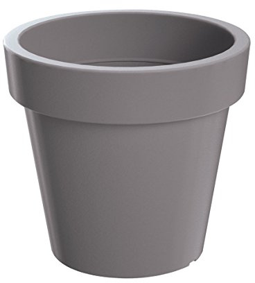 Erhard-Trading Blumentopf Valencia Pflanztopf Übertopf Blumenkübel Kunststoff steingrau Ø 34 cm
